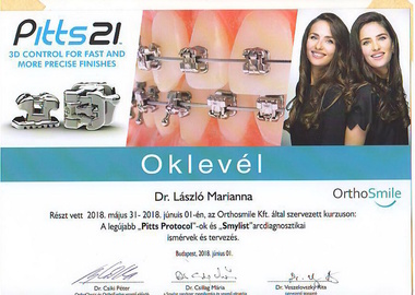 Fogszabályozás -oklevél - arcdiagnosztika