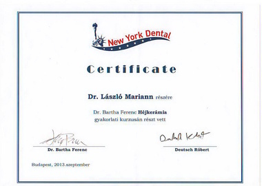 Fogszabályozás- oklevél -gyakorlati képzés
