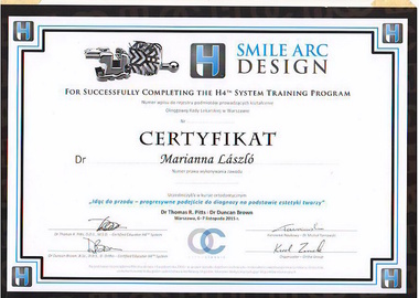 Fogszabályozás - oklevél - smiledesign Varsó